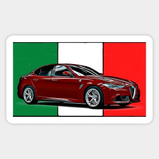 Quadrifoglio Italian Print Sticker